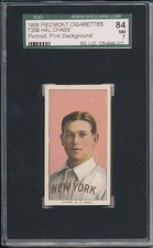 Hal Chase 1909-11 T206 Portrait Pink Background! Piedmont Back SGC 84 7 Highest!