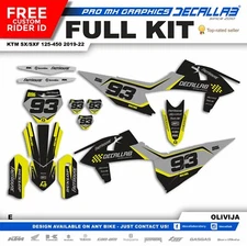 KTM SX SXF 2019 - 2022 Super Durable MX Graphics set Decal kit Stickers decallab