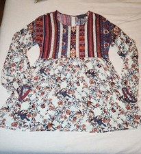 Anthropologie Sunday in Brooklyn Dress Sz L, Floral Tunic, Boho