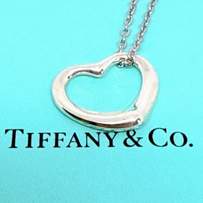 TIFFANY & Co Elsa Peretti Open Heart Anhänger Halskette Silber 925 Generic Kette