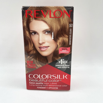 Revlon Colorsilk Beautiful Color Permanent Hair Color 57 Lightest Golden Brown