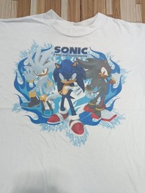 Vintage Sonic the Hedgehog 2000s Silver Shadow Sega Genesis Game Rare Shirt