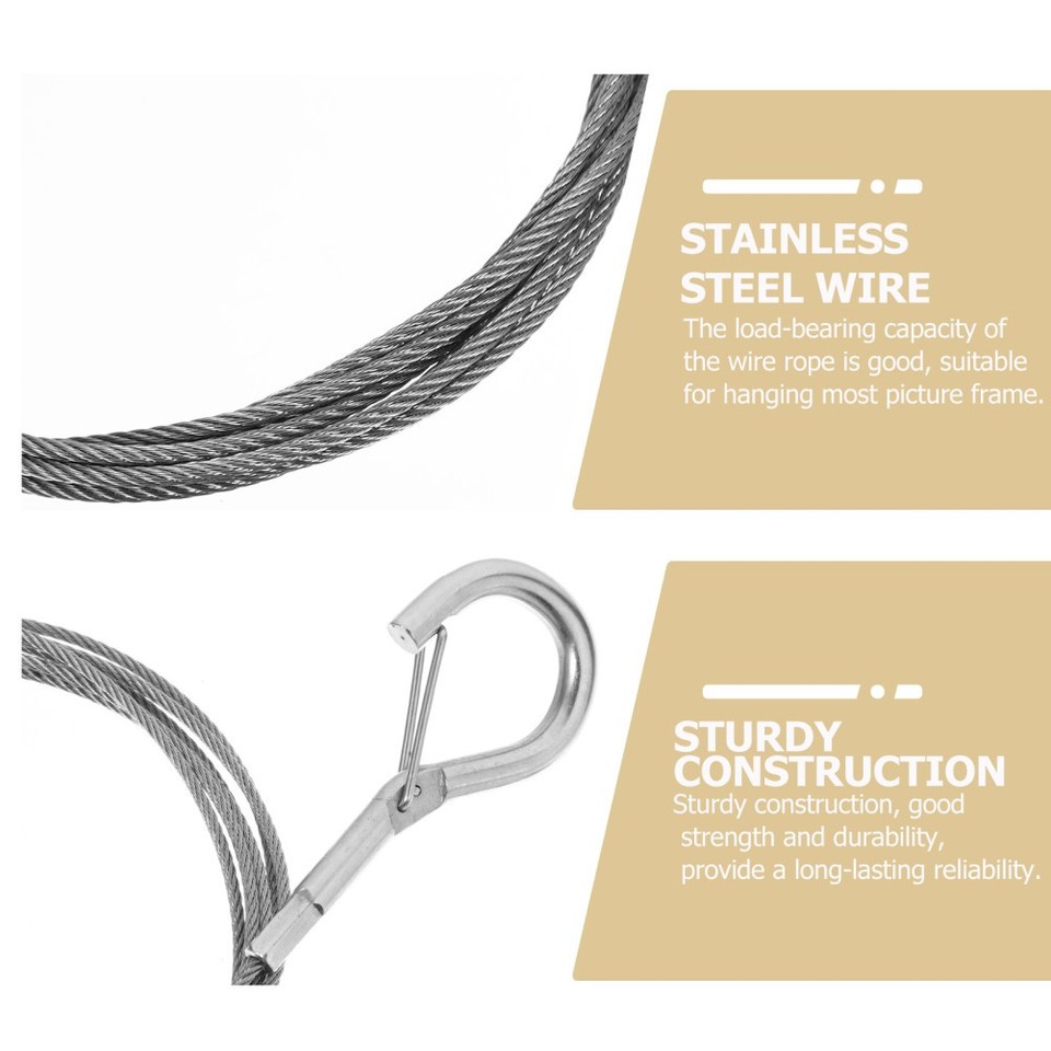 Silver Stainless Steel Picture Rail Hanging System with Hooks for ...