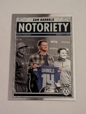 Panini 2025 Mosaic Notoriety Sam Darnold #9 Seattle Seahawks Football