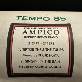 ampico reproducing player piano roll 212171 211971