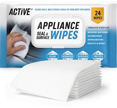 ACTIVE Home Appliance Surface Cleaner Wipes Heavy 1 Count (Pack of 24), White