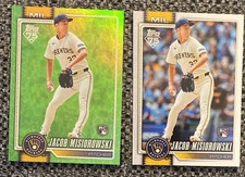 2026 Topps Series 1 Jacob Misiorowski Easter Holiday Green Foil And Base