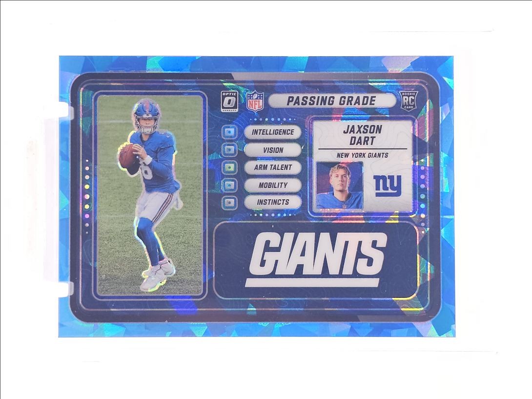 JAXSON DART 2025 DONRUSS OPTIC PASSING GRADE ROOKIE ICE #2 RC /55 Q2091