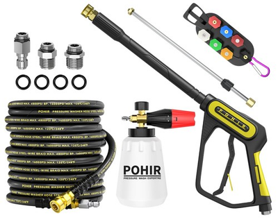 #ad Pressure Washer Gun with 3 8#x27;#x27; Power Washing Hose 50FT 4800PSI amp; Foam Cannon... $83.30