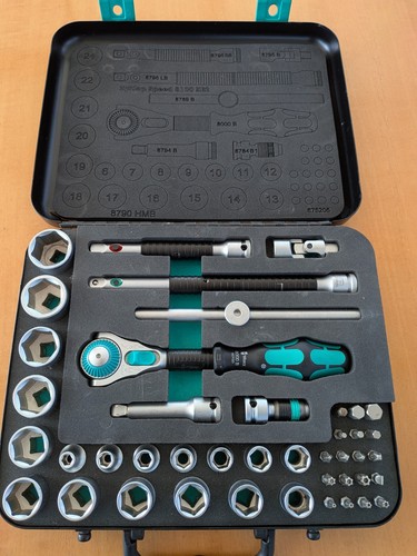 Wera Ratchet Set, 8100 SB2 Zyklop Speed 43 Piece, 3/8" Drive, Metric, Pivotal