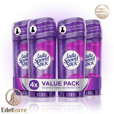 Lady Speed Stick Invisible Dry Shower Fresh Antiperspirant Deodorant 2.3oz 4Pack