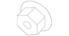 Genuine Nissan Suspension Trailing Arm Nut 54588-ED00A