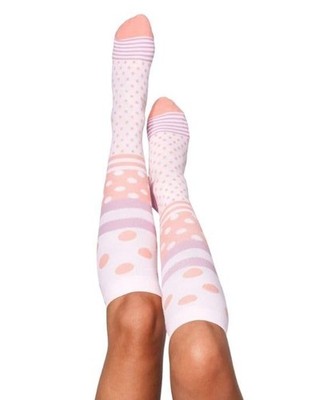 Compression Socks for Women & Medium - Regular Calves, Spotty Spice - Bamboo