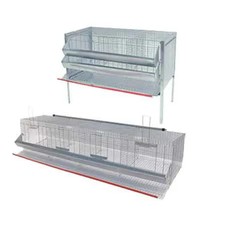 GABBIA PER GALLINE OVAIOLE Tre celle (9 capi), 107x50x80hcm - Con piedi