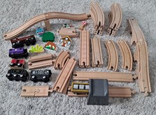 51 Piece Lot Imaginarium Brio Thomas  Friends Ikea Wood Railway Tracks Trains