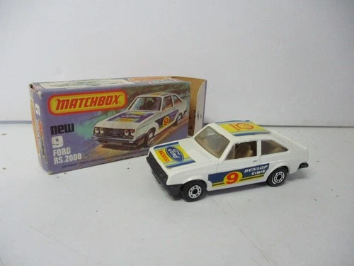 Matchbox Lesney Superfast SF9 Ford Escort- white, black base, boxed