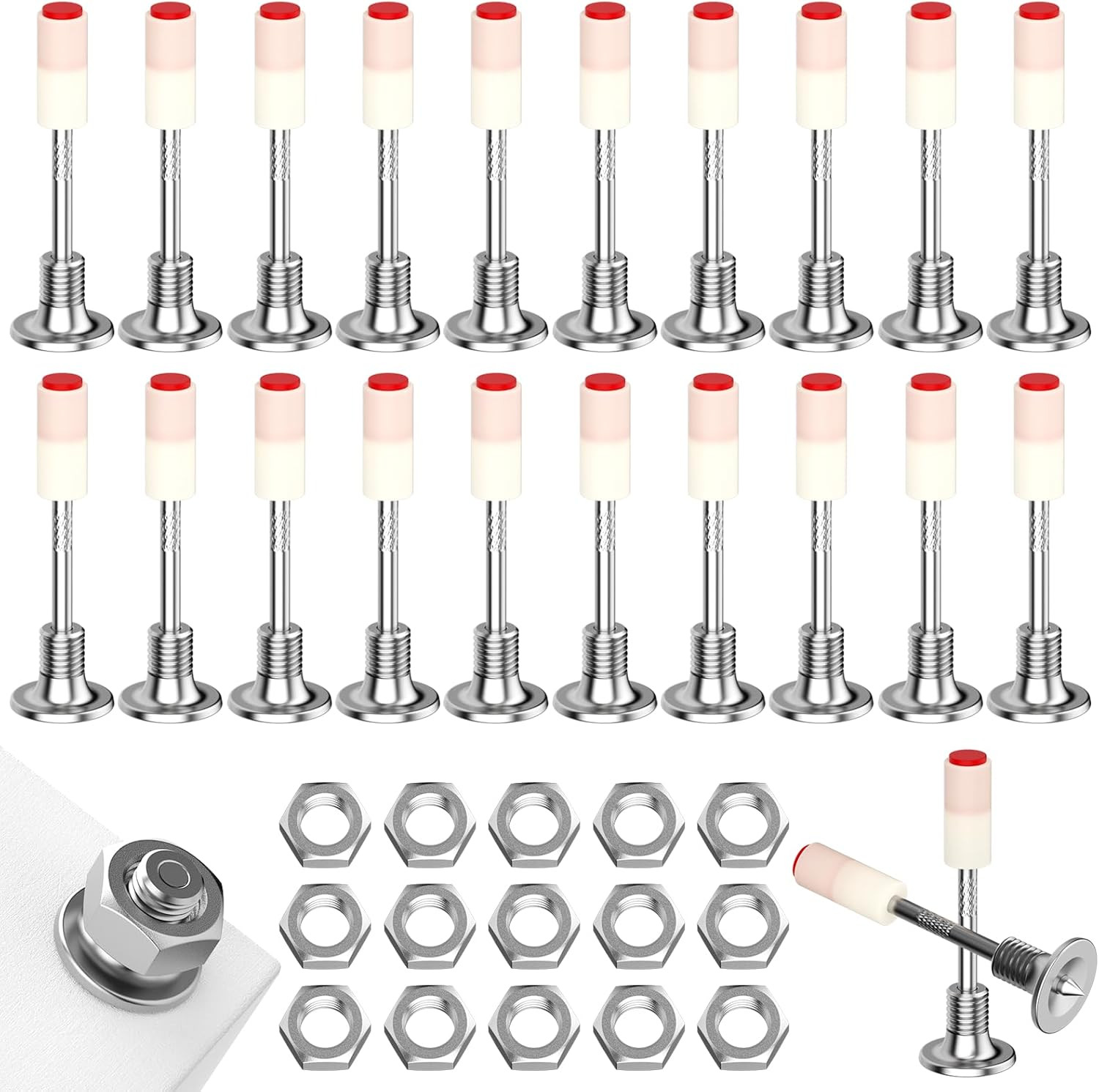50 Chiodi per Pistola per Unghie, Chiodi per Pareti in Calcestruzzo Contiene 50 