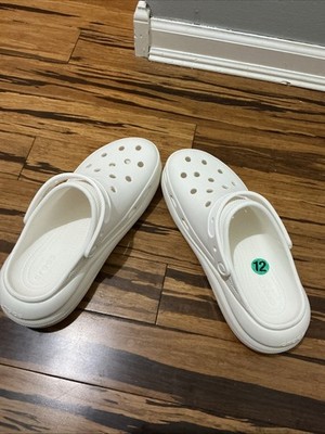Crocs Classic Crush Platform Clog White Mens 12 Women s 14