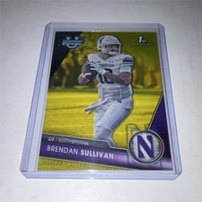 2023 Topps Bowman Chrome Brendan Sullivan Northwestern Yellow Refractor #9 /75 