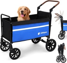 All-Terrain Dog Wagon for Large Dogs, 2-in-1 Push/Pull Stroller with Anti-Slip R