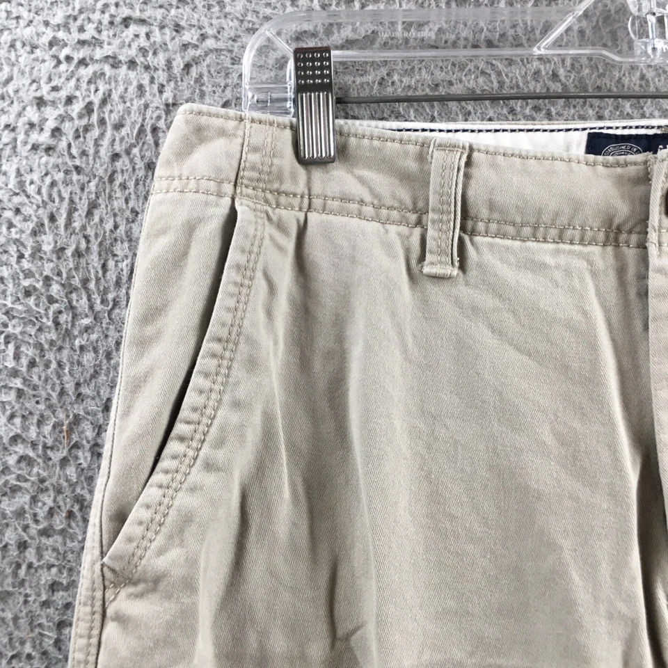American Eagle Chino Pants Mens 32x32 Beige Cotton Mid Rise Button Front Zip Fly - Image 3 of 4