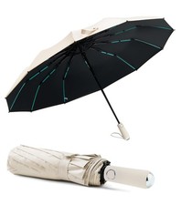 Large Double-Ribs Umbrella Automatic Folding Umbrella for Women Men, Travel, ...