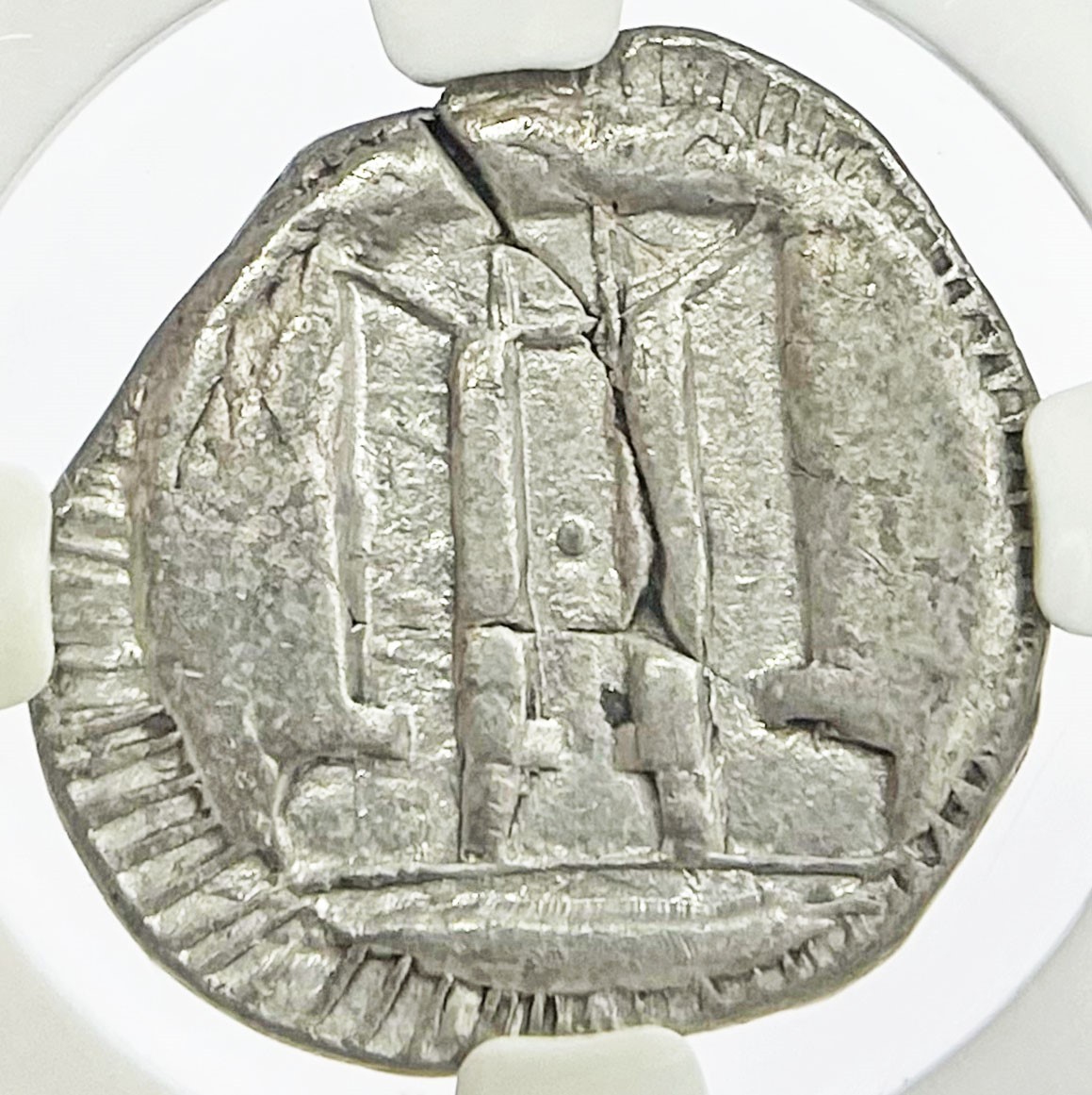 c. 480- 430 BC SILVER AR STATER BRUTTIUM CROTON TRIPOD COIN NGC CHOICE XF 4/5