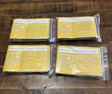 4 Swiss Safe GOLD Emergency Mylar Thermal Blankets Premium  52" X 82"