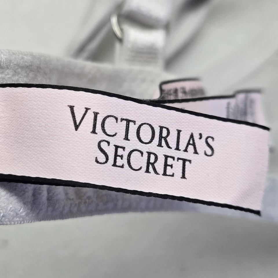 Sutiã Feminino Victoria's Secret 34C Branco Floral Dream Angels Forrado Demi Bordado - Imagem 3 de 4