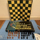 Vintage Milton Bradley Chess, Checkers, Acey-Ducey, Backgammon from 40’s/50’s