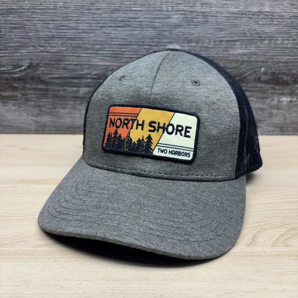 North Shore Two Harbors Hat Cap Snap Back Olive Green Trucker Mesh Mens Zephyr - Image 3 of 4