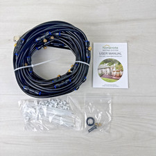 Automatic Misting Cooling System with Timer, 75 FT Misting Line 10 Brass Nozzles