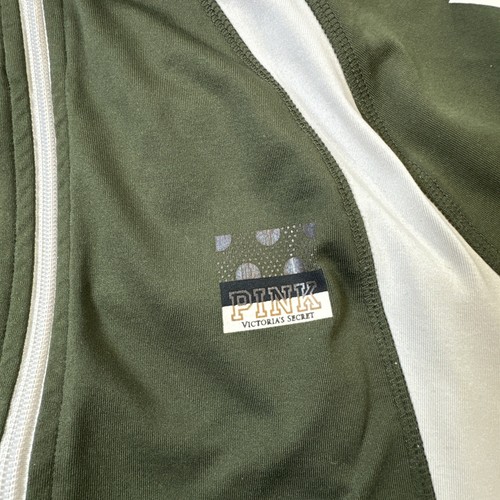 Pink Victoria's Secret Ultimate Athletic Long Sleeve Shirt Olive Green S/P #0719 - Picture 3 of 15