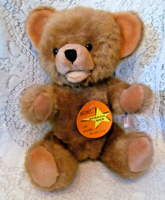Vintage Heunec Honey Gold Plush Teddy Bear Named Gunther Made in Germany w/ Tag
