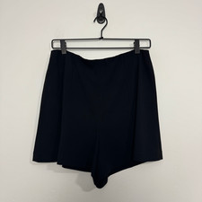 Alice  Olivia Black High Waisted Zip Back Shorts 12