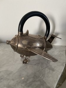 Rare & Vintage Silver-Plated Airplane Teapot - Great Quality