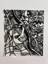 Art.Original Author's painting.paper, marker. abstraction. home decor.