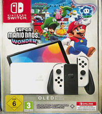 Nintendo Switch OLED 64GB PAL Weiß/Schwarz Mario Wonder Bundle