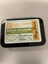 Duke Cannon Citrus Musk Island Spice Solid Cologne Bay Rum Men's 1.5oz Tin