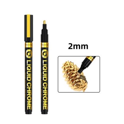 Liquid Chrome Mirror Markers Pens Waterproof DIY Paint Marker for Art Craft US