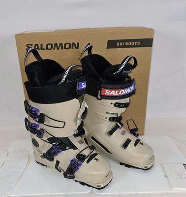Salomon Shift Pro 110 W AT GW Ski Boots Humus Black Purple Size 24/24.5 New