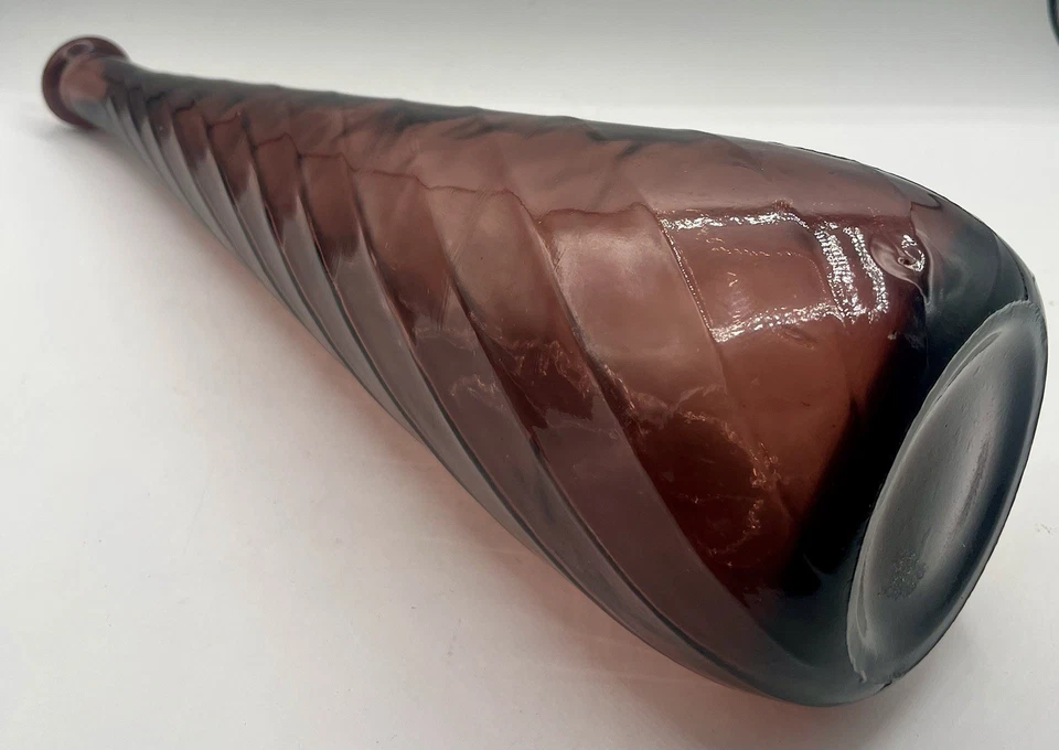 Vintage Guildcraft Itália MCM Ametista Empoli Decantador de Vidro/Garrafa Geni - Imagem 4 de 4