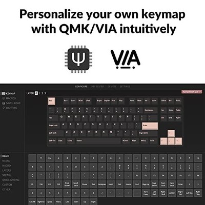 KEYCHRON Q3 QMK/VIA TENKEYLESS HOT-SWAPPABLE GATERON G PRO BROWN SWITCH - BLUE