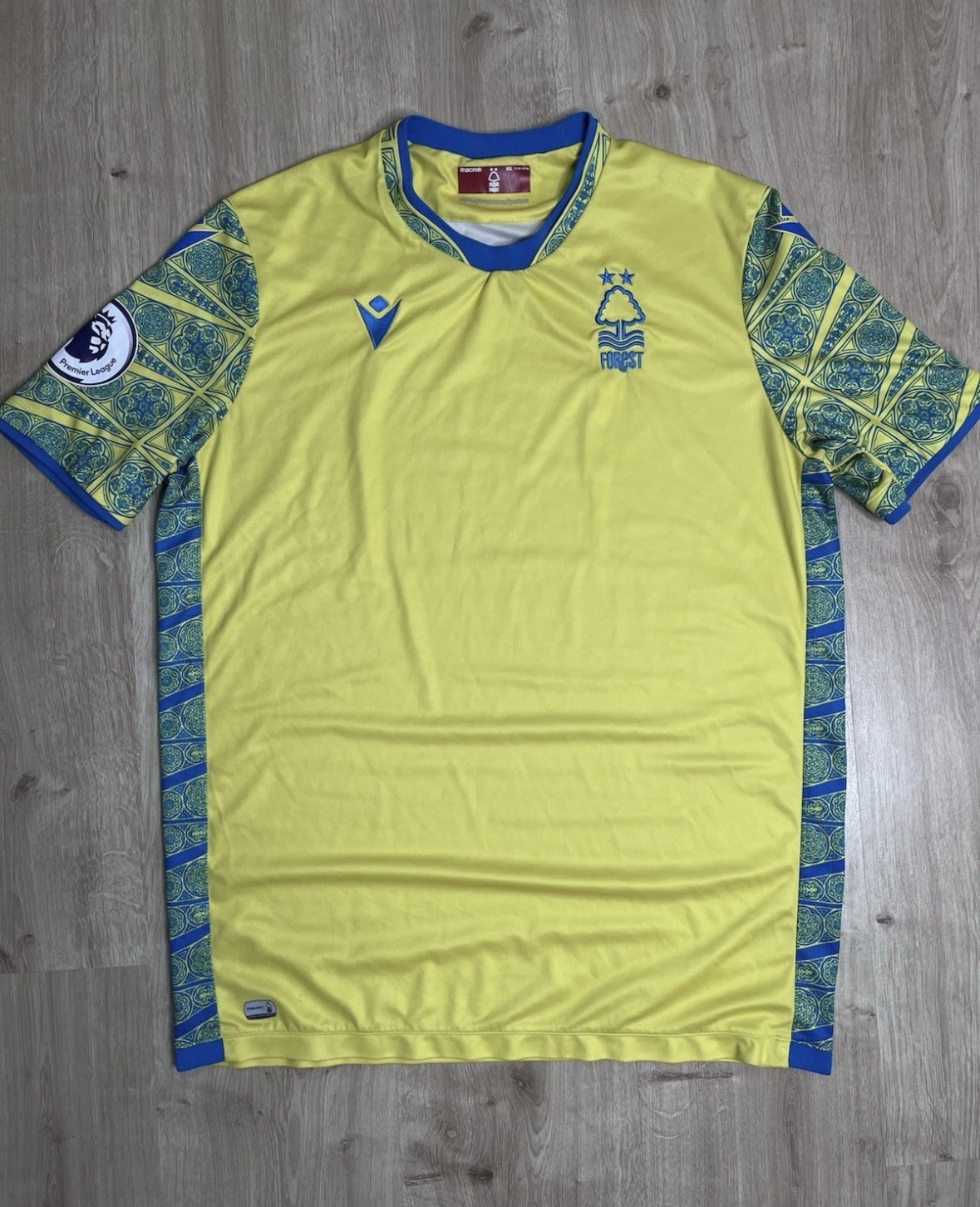 Nottingham Forest FC 2022/2023 Yellow Away Soccer Jersey Football Kit Sz XXL