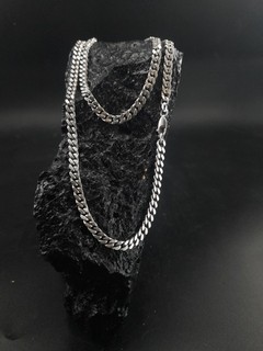 Collana catena lunga pesante argento sterling da uomo vintage 23 pollici 40 grammi