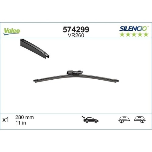 Wischblatt Valeo 574299 Silencio Rear FüR Mercedes Benz Seat Skoda VW Vw (Faw)-image
