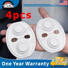 4pcs Silicone Car Auto Door Lock Cover Door Latch Protection Black White 4pcs Silicone Car Auto Door Lock Cover Door Latch Protection Black White