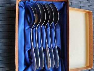 6 Teelöffel mit Aufbewahrungsbox DDR