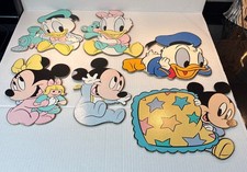 VTG Disney Babies Nursery Wall Hangings Mickey,Minnie,Donald Daisy