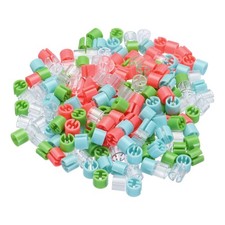 Clothes Hanger Markers Blank Tags Fit 3.5mm Rod Clear/Green/Blue/Pink, 200pcs